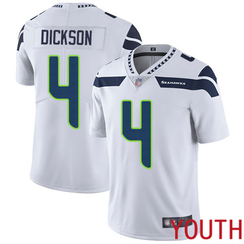 Seattle Seahawks Limited White Youth Michael Dickson Road Jersey NFL Football #4 Vapor Untouchable->women nfl jersey->Women Jersey